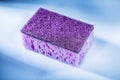 New violet sponge on white background Royalty Free Stock Photo