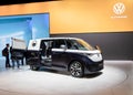 New Volkswagen I.D. Buzz Cargo all-electric van presented at the Hannover IAA Transportation Motor Show. Germany - September 20,