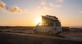 The new 2021 Volkswagen VW Transporter Camping Van T6.1 California Ocean in the coastal Nature Royalty Free Stock Photo