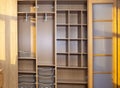 New wardrobe in the course of assemblage Royalty Free Stock Photo