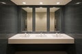 New washroom in a modern office building Royalty Free Stock Photo