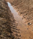 New water catchment canal Royalty Free Stock Photo