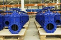 New water pipelines with valve on stock