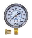 New water pressure gauge with coupling Royalty Free Stock Photo