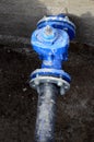 New water valves and pipes for water pipeline Royalty Free Stock Photo