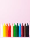 New wax crayons of various colors Royalty Free Stock Photo