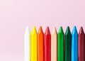 New wax crayons of various colors Royalty Free Stock Photo