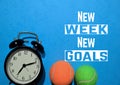 New week New Goals. Fitness motivation quotes. Sport concept Royalty Free Stock Photo