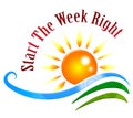 New Week Quotes - Start Right Sun - 3d Illustration