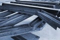 new welded metal beams Royalty Free Stock Photo