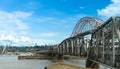 New Westminster Bridge aka New Westminster Rail Bridge or Fraser River Swing Bridge. Royalty Free Stock Photo