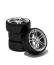 New wheels with steel rim Royalty Free Stock Photo