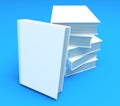 New white book presentation. Isolated on blue. Cle Royalty Free Stock Photo