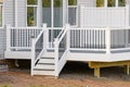 new white deck from the back of the house Royalty Free Stock Photo