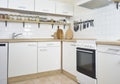 New white kitchen unit and kitchen cabinet Royalty Free Stock Photo