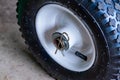 New white utility tire used on a trailer dolly