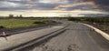 The new Wichelstowe southern access road WSA construction in Swindon, Wiltshire Royalty Free Stock Photo