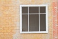 New window on cement wall background Royalty Free Stock Photo