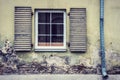 New window on old wall Royalty Free Stock Photo