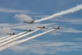 NEW WINDSOR, NY - SEPTEMBER 3, 2016: The GEICO Skytypers Air Show Team perform at the New York Airshow at Stewart Int Airport. SN Royalty Free Stock Photo