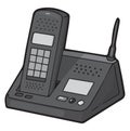 A new wireles telephone, illustration, vector Royalty Free Stock Photo