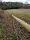 New wood field fencing