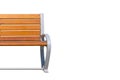 New wooden bench isolater on white Royalty Free Stock Photo