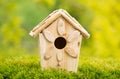 New Wooden Birdhouse Outdoors during daytime