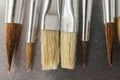 New Wooden Different Paintbrush Texture Royalty Free Stock Photo