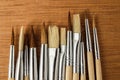New Wooden Different Paintbrush Texture Royalty Free Stock Photo