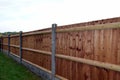 New wooden fence