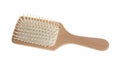 New wooden hair brush isolated