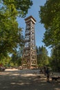 New wooden observation tower Goetheturm Frankfurt, Germany