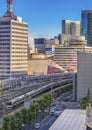 New Yamanote Line train and high speed Shinkansen N700 train arr