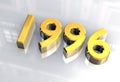 New year 1996 in gold (3D)