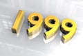 New year 1999 in gold (3D) Royalty Free Stock Photo