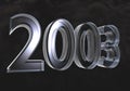 New year 2003 in glass (3D) Royalty Free Stock Photo