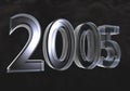 New year 2005 in glass (3D) Royalty Free Stock Photo