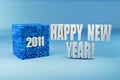 New year 2011. Cube consisting of the numbers Royalty Free Stock Photo