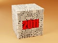 New year 2011. Cube consisting of the numbers Royalty Free Stock Photo