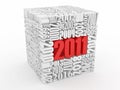 New year 2011. Cube consisting of the numbers Royalty Free Stock Photo