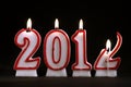 New Year 2012 (candles) Royalty Free Stock Photo