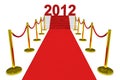 New year 2012 on a red carpet.