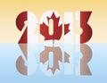 New Year 2013 Canada Flag Illustration Royalty Free Stock Photo