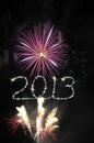 New Year 2013 Fireworks Royalty Free Stock Photo