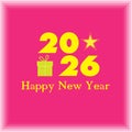 New Year Vector with soft colored background Royalty Free Stock Photo