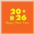 New Year Vector with soft colored background Royalty Free Stock Photo