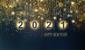 2021 New Year Abstract shiny color gold luxury background Royalty Free Stock Photo