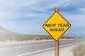 New Year Ahead road sign Royalty Free Stock Photo