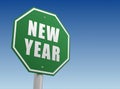 New year ahead sign concept 3d illustration Royalty Free Stock Photo